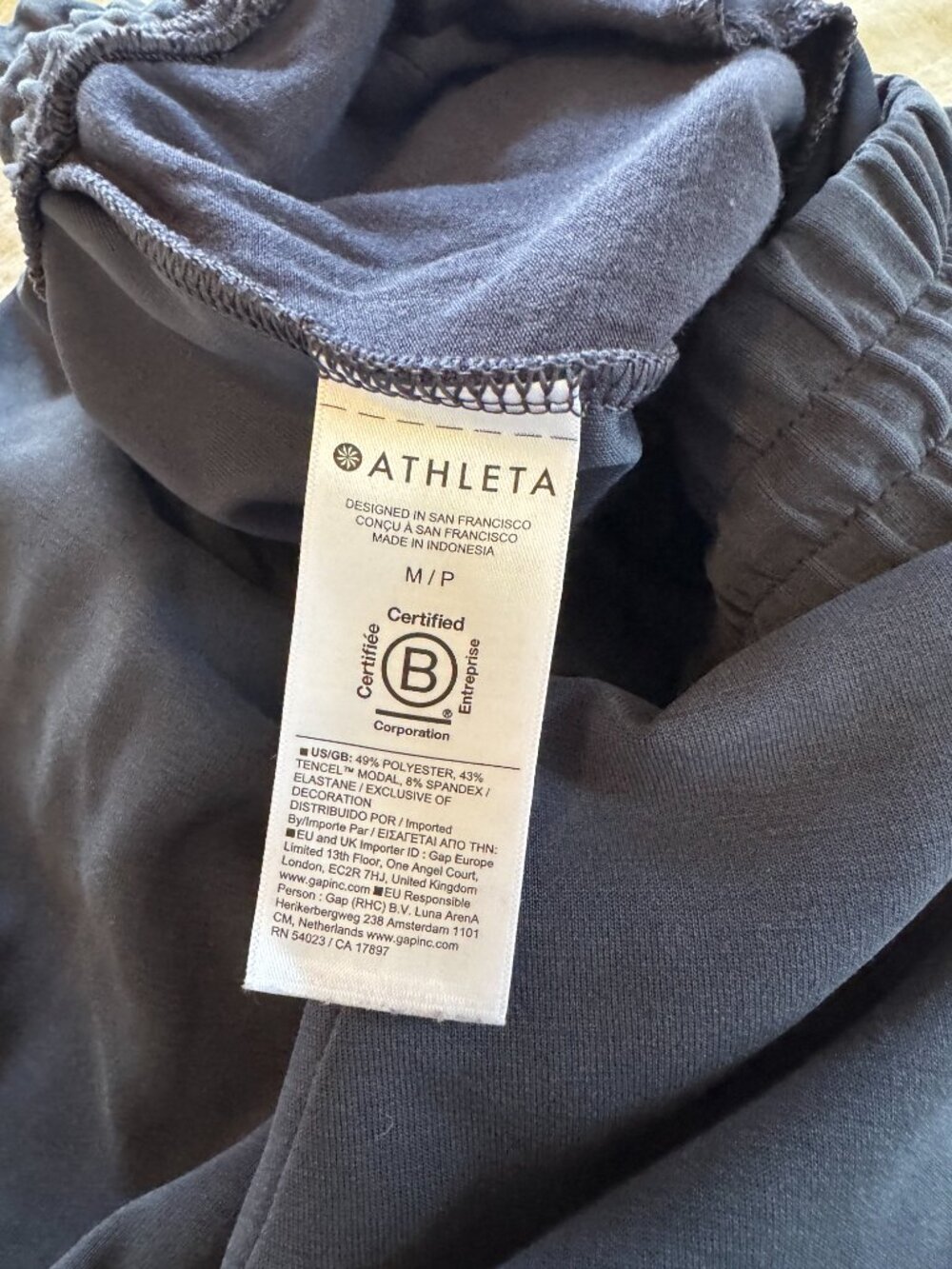 Athleta Seasoft Mid Rise Straight Pant Navy - Picture 7 of 12